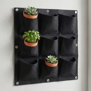 wall hanging planting bags, vertical garden bags, hanging plant pockets, garden hanging bags