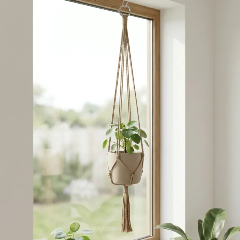 macrame plant holder, macrame pot hanger, modern plant hanger, boho plant hanger