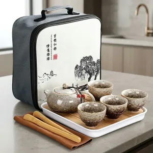 portable tea set, portable travel tea set, traveling tea cup