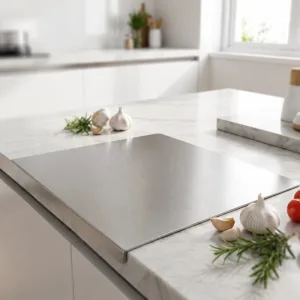 stainless steel countertop cutting board