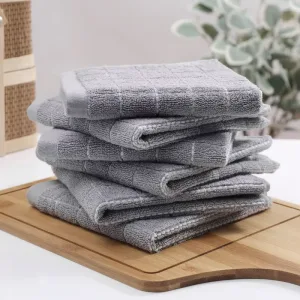 cotton kitchen towel, absorbent kitchen towel, kitchen hand towel with hanging loop