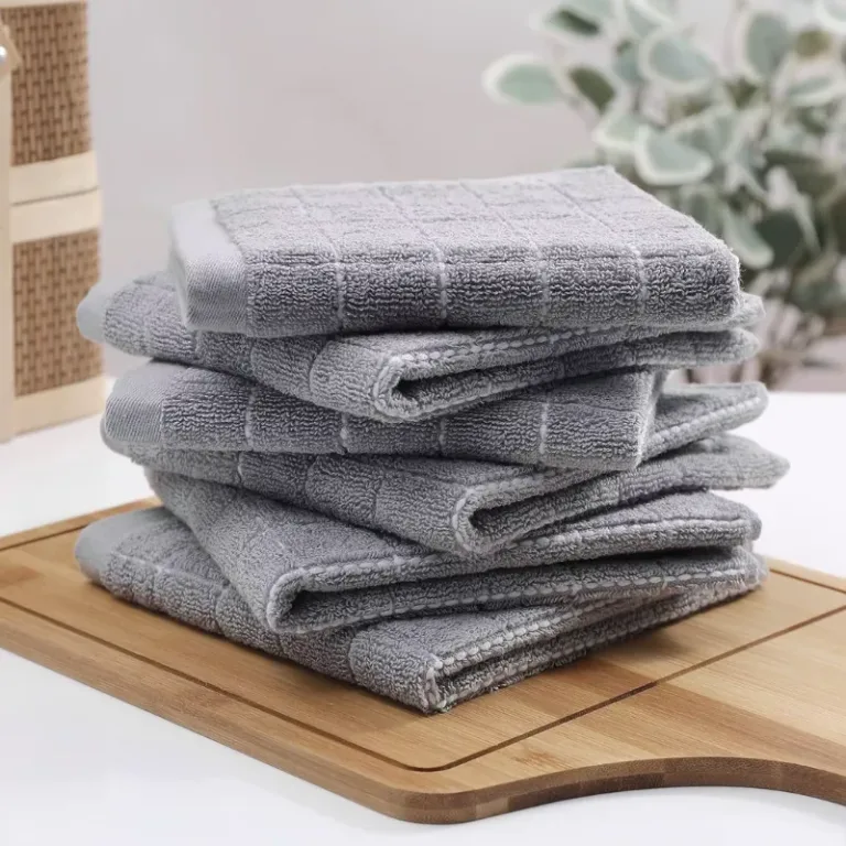 cotton kitchen towel, absorbent kitchen towel, kitchen hand towel with hanging loop