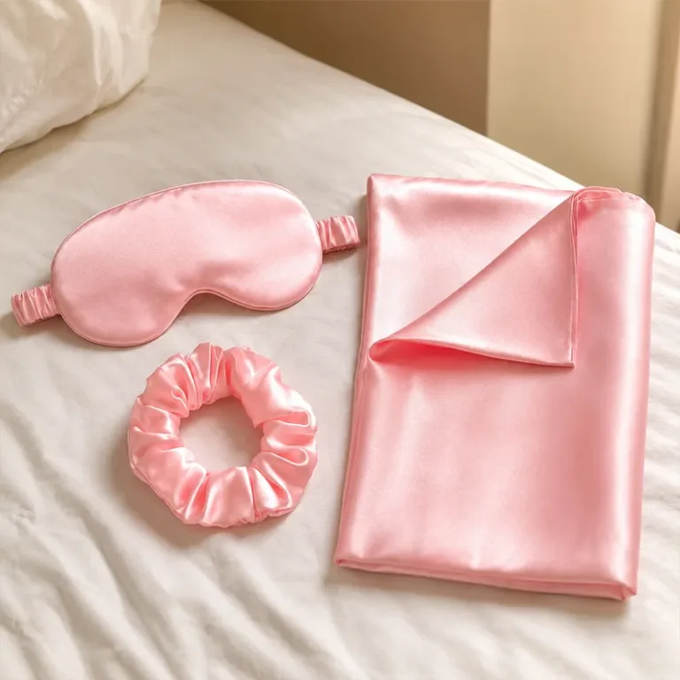 silk pillowcase and eye mask