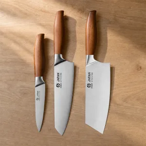 3dílná sada profesionálních japonských kuchyňských nožů z nerezové oceli