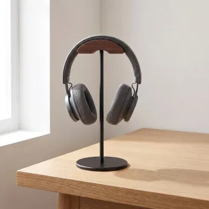 headphone holder, headphone stand, headphone hanger, wooden headphone stand