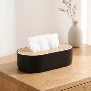 Dřevěný úložný box na ubrousky a držák na kapesníky