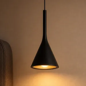 Moderní severské hliníkové závěsné stropní LED svítidlo se stínidlem