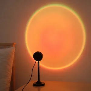 USB ambientní RGB lampa s projekcí západu slunce a nočním světlem