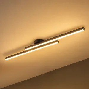 Minimalistický železný pásový přisazený lustr se stmívatelnými LED stropními světly a dálkovým ovladačem