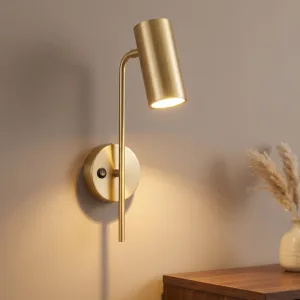 Moderní nástěnná lampa s otočným ramenem, LED žárovkou a vypínačem