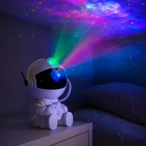 Noční světlo astronaut s galaktickým projektorem, půvabná lampa do ložnice