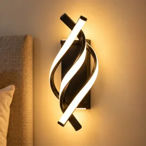 Stylové zakřivené hliníkové nástěnné svítidlo s nastavitelným LED světlem