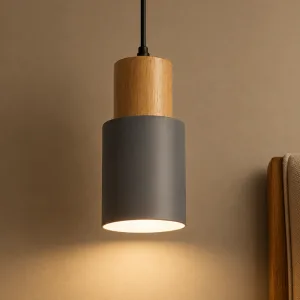 Minimalistické dřevěné závěsné jednoduché stropní svítidlo pro LED žárovku