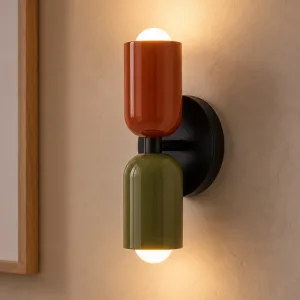 Moderní severská nástěnná LED lampa Macaron se svícením nahoru a dolů