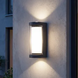 Minimalistická vodotěsná venkovní LED nástěnná lampa se světlem nahoru a dolů