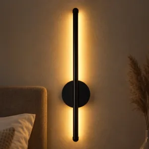 Moderní minimalistická hliníková pásová nástěnná lampa s nastavitelným LED světlem