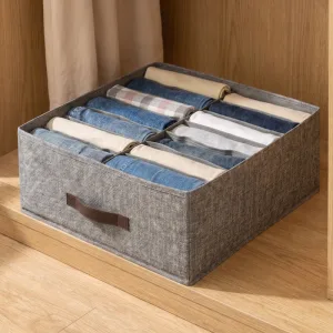 Netkaný úložný box do šatníku – organizér na oblečení